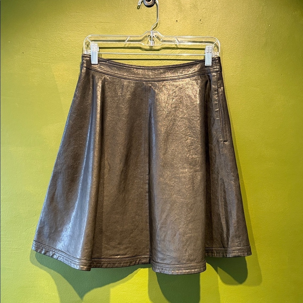 Diane Von Furstenberg Black Leather Skirt - Picture 8 of 8